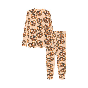 Pretzels Pattern Print Design 02 Kids' Boys' Girls' All Over Print Pajama Set