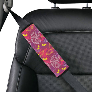 Pink Chameleon Lizard Butterfly Pattern Car Seat Belt Cover