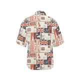 British Pattern Print Design 04 Women's All Over Print Hawaiian Shirt