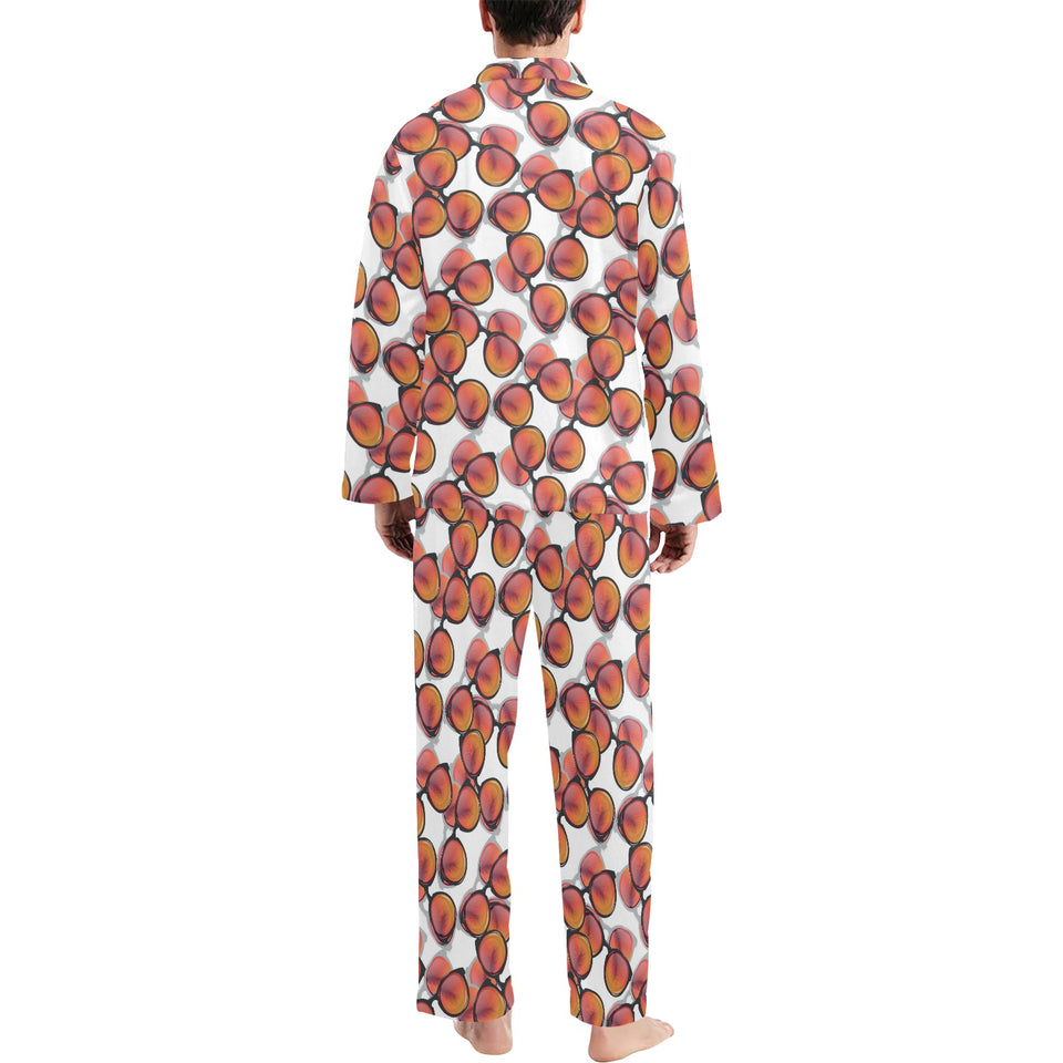 Sun Glasses Pattern Print Design 01 Men's Long Pajama Set