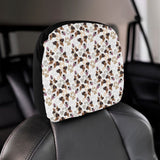 Jack Russel Pattern Print Design 05 Car Headrest Cover