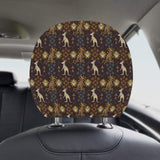 Kangaroo Aboriginal Theme Pattern Car Headrest Cover