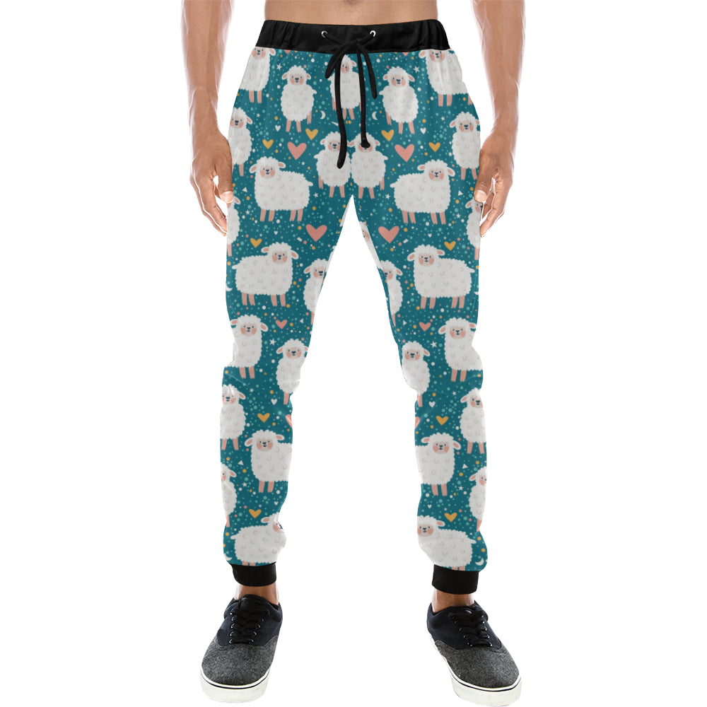 Sheep Heart Pattern Unisex Casual Sweatpants