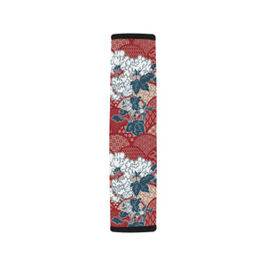 Red Theme Japanese Pattern Car Seat Belt Cover