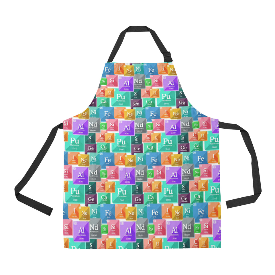 Chemistry Periodic Table Pattern Print Design 05 Adjustable Apron