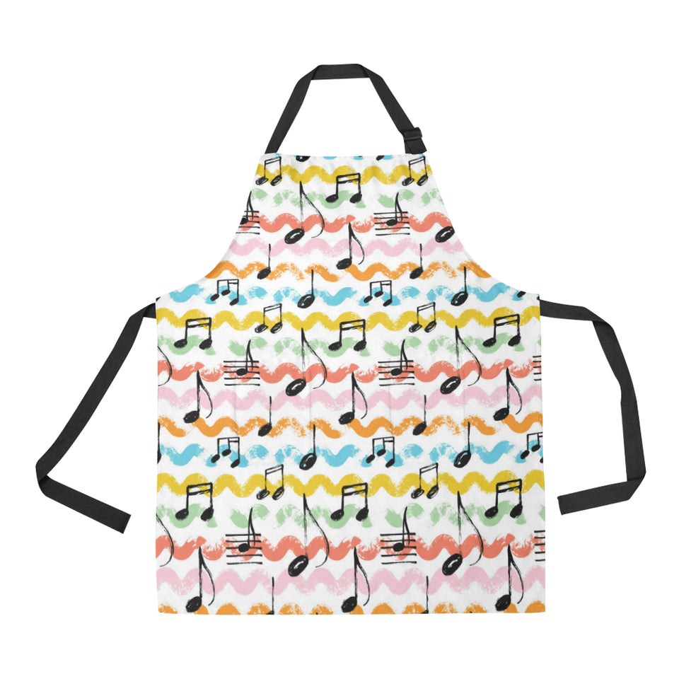 Music Notes Pattern Print Design 01 Adjustable Apron