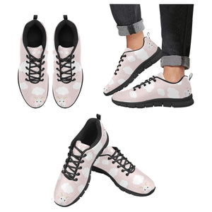 Goat Could Pink Pattern Men's Sneakers Black