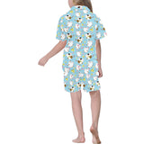 Guinea Pig Pattern Print Design 03 Kids' Boys' Girls' V-Neck Short Pajama Set