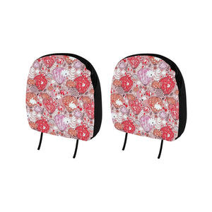 Red Pink Hot Air Balloon Pattern Car Headrest Cover