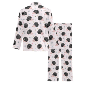 Hedgehog Pattern Print Design 04 Men's Long Pajama Set