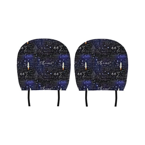 Math Pattern Print Design 02 Car Headrest Cover