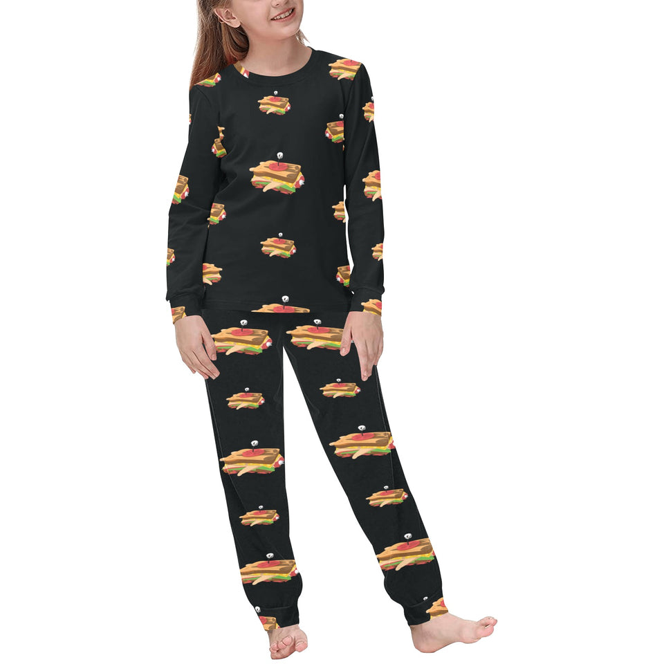 Sandwich Pattern Print Design 03 Kids' Boys' Girls' All Over Print Pajama Set