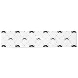 Mustache Beard Pattern Print Design 04 Table Runner