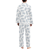 Hippopotamus Pattern Print Design 01 Men's Long Pajama Set