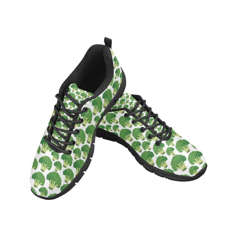 Broccoli Pattern Background Men's Sneakers Black