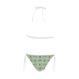 Windmill Green Pattern Sexy Bikinis Two-Pieces Swimsuits