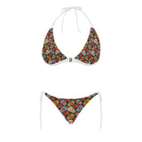 Suger Skull Pattern Background Sexy Bikinis Two-Pieces Swimsuits