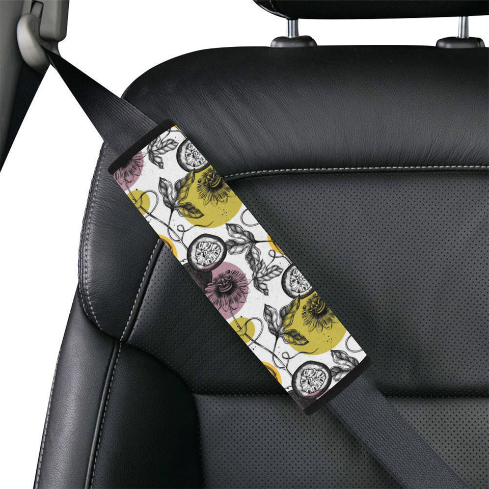 Passion Fruit Pattern Background Car Seat Belt Cover