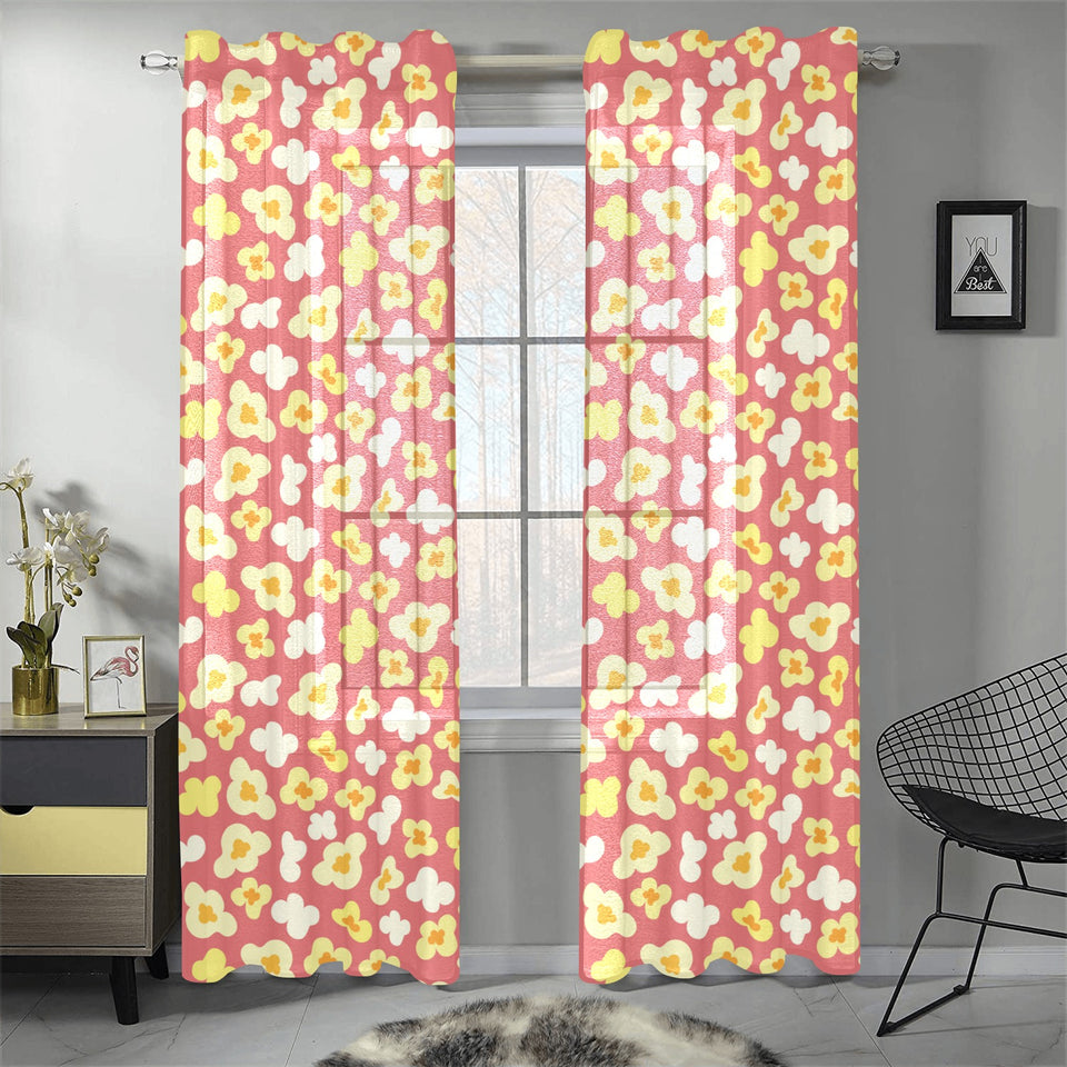 Popcorn Pattern Print Design 01 Gauze Curtain