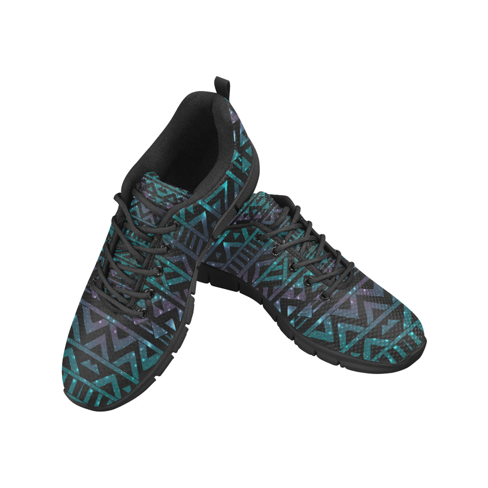 Space Tribal Galaxy Pattern Men's Sneakers Black