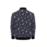 Swallow Pattern Print Design 02 Kids' Boys' Girls' Bomber Jacket