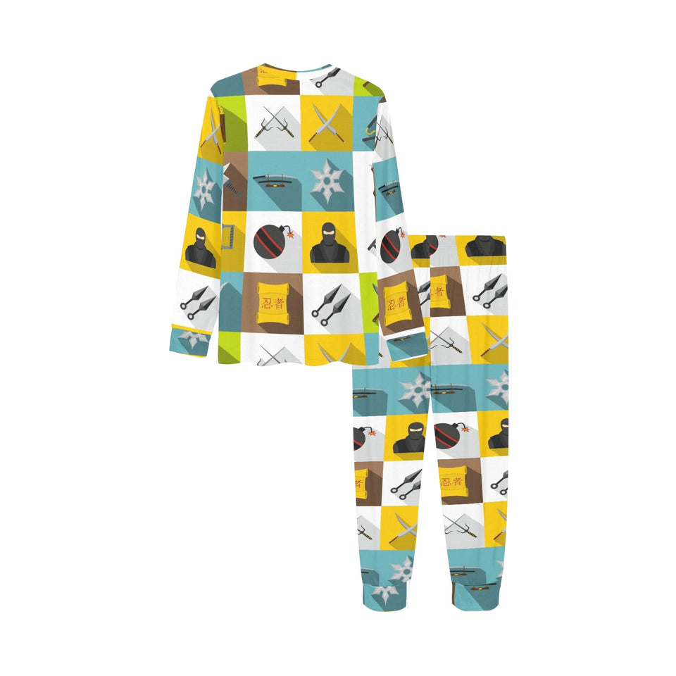 Ninja Weapon Set Pattern Kids' Boys' Girls' All Over Print Pajama Set