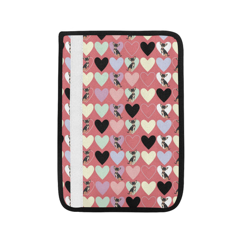 Chihuahua Heart Pink Pattern Car Seat Belt Cover