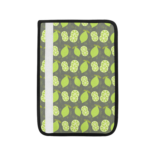 Lime Pattern Theme Car Seat Belt Cover