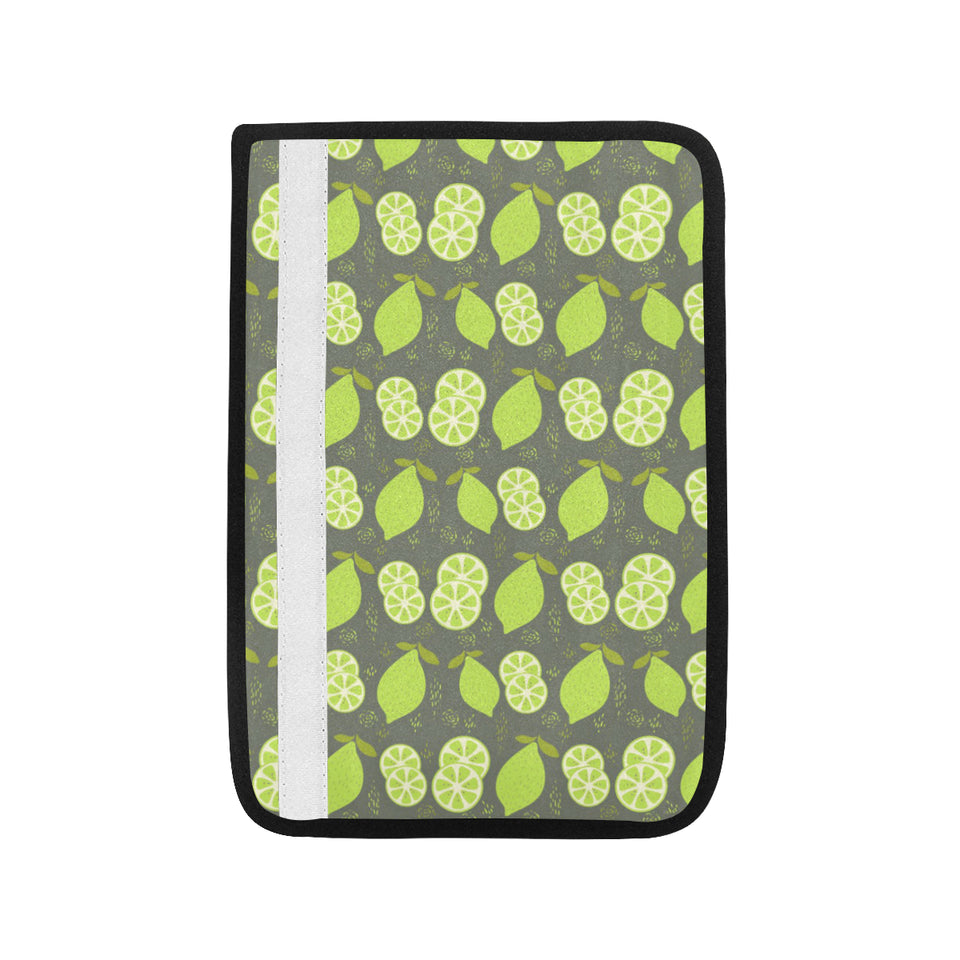 Lime Pattern Theme Car Seat Belt Cover