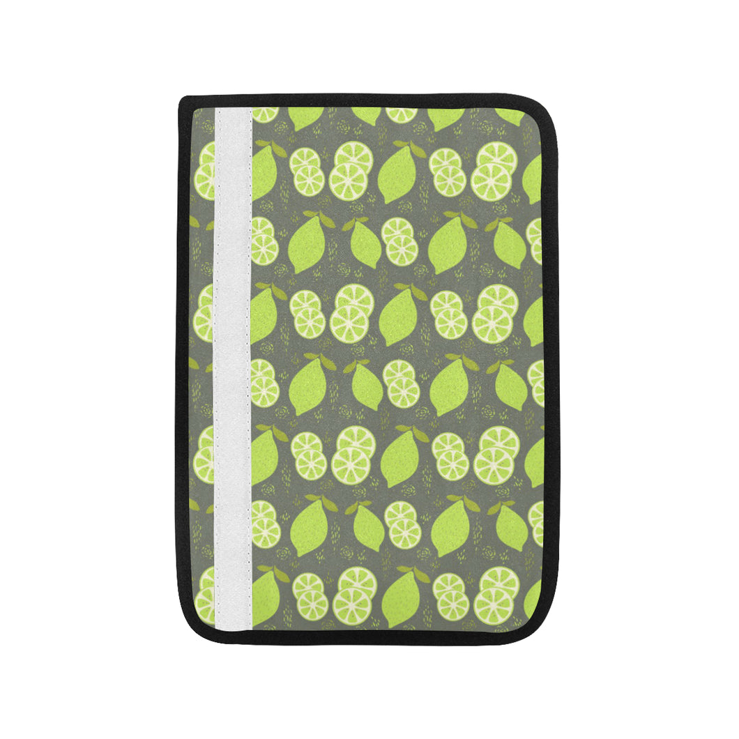 Lime Pattern Theme Car Seat Belt Cover