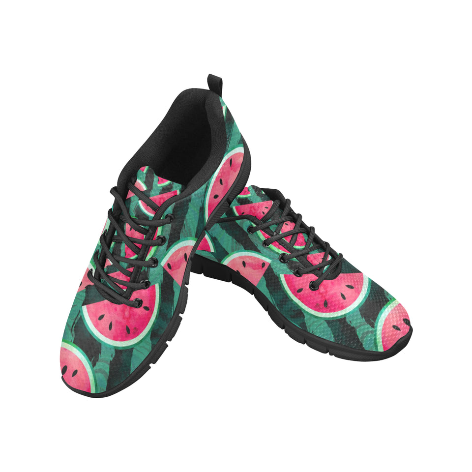 Watermelon Pattern Men's Sneakers Black