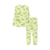 Kiwi Pattern Striped Background Kids' Boys' Girls' All Over Print Pajama Set