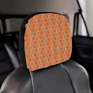 Popcorn Pattern Print Design 05 Car Headrest Cover