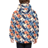 Goldfish Pattern Print Design 04 Kids' Boys' Girls' Padded Hooded Jacket