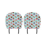 Cup Cake Heart Pattern Car Headrest Cover