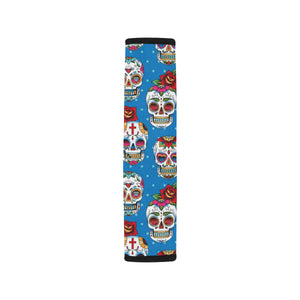 Suger Skull Rose Pattern Car Seat Belt Cover