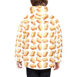 Sandwich Pattern Print Design 01 Kids' Boys' Girls' Padded Hooded Jacket