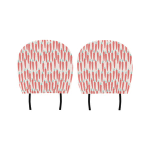 Carrot Pattern Print Design 01 Car Headrest Cover