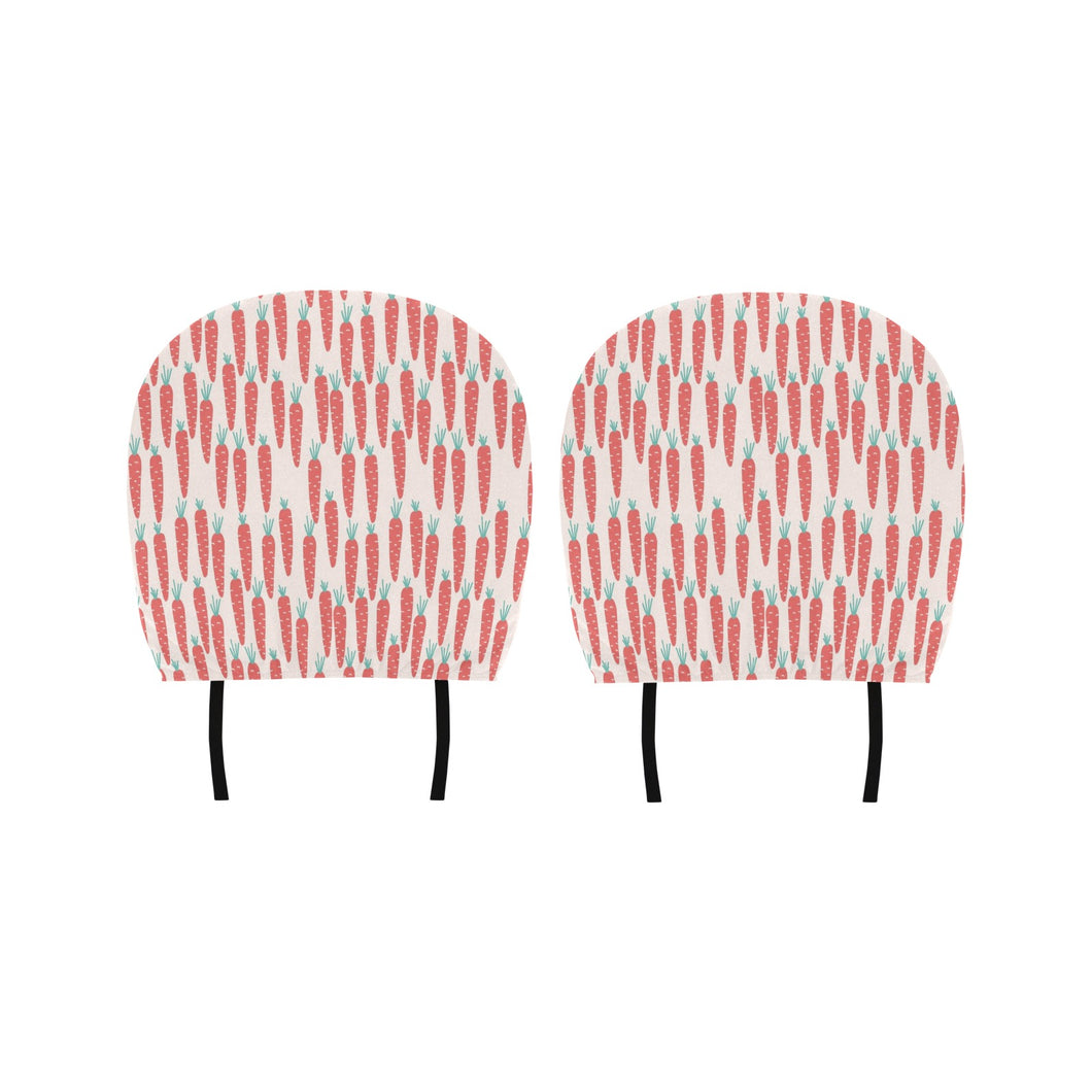 Carrot Pattern Print Design 01 Car Headrest Cover