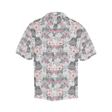 Hippopotamus Pattern Print Design 03 Men's All Over Print Hawaiian Shirt (Model T58)