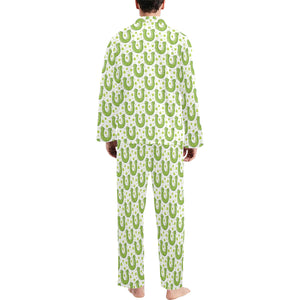 Horseshoes Pattern Print Design 02 Men's Long Pajama Set