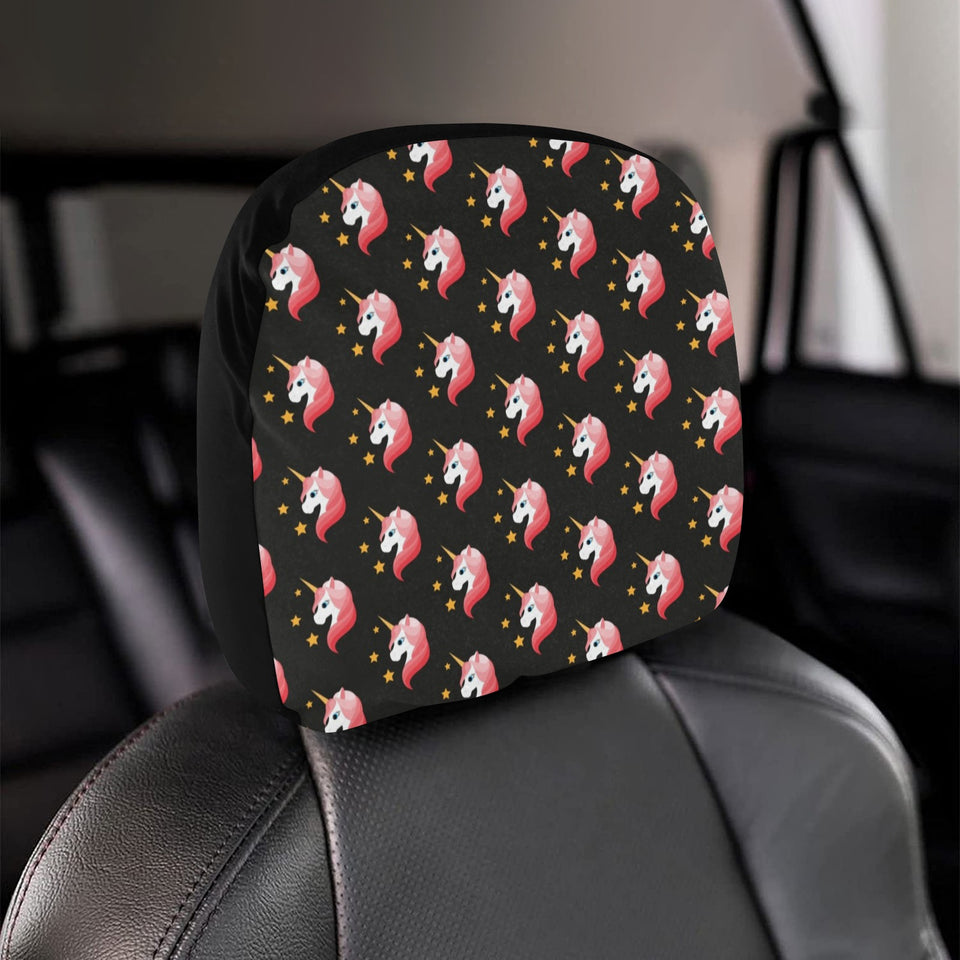 Unicorn Star Pattern Car Headrest Cover