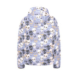 Alien Pattern Print Design 05 Kids' Boys' Girls' Padded Hooded Jacket