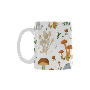 Mushroom Pattern Theme Classical White Mug (FulFilled In US)