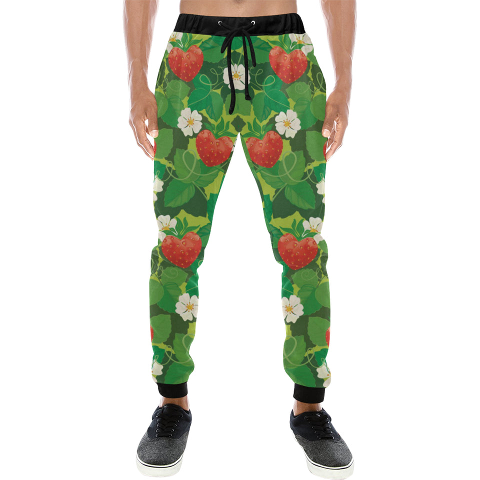 Strawberry Leaves Pattern Unisex Casual Sweatpants