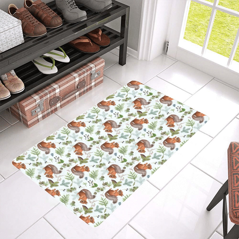 Squirrel Pattern Print Design 02 Doormat