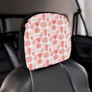 Coral Reef Pattern Print Design 05 Car Headrest Cover