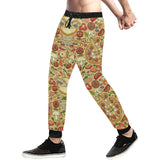 Pizza Pattern Background Unisex Casual Sweatpants