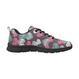 Decorative Heart Pattern Men's Sneakers Black