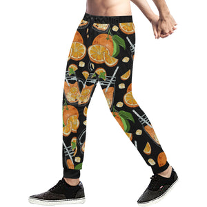 Orange Ice Orance Juice Pattern Unisex Casual Sweatpants